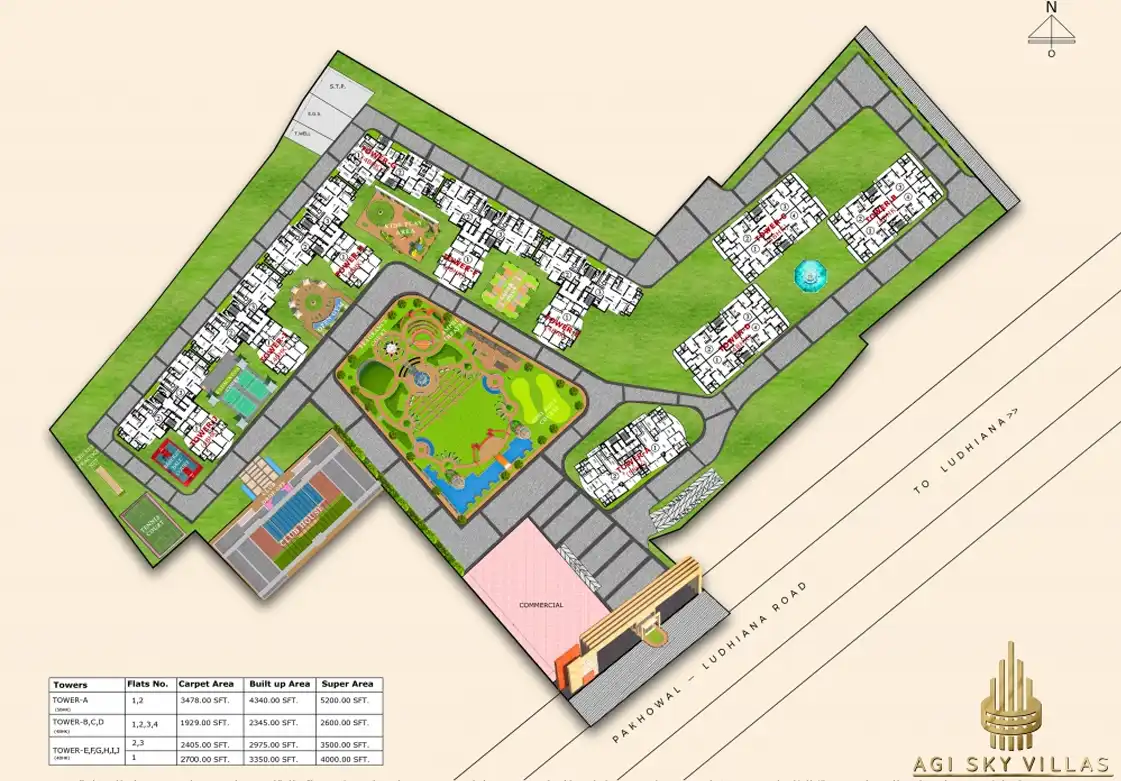 Master plan of AGI Sky Villas